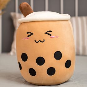 Large Toy Soft And Adorable Milky Tea Cup Pillow Doll Plush Doll (Option: Brown Fine Mesh-35CM)