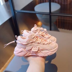 Children Single-through Internet Hot Sneakers (Option: Pink-Size 37)