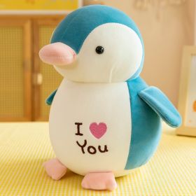Cute Penguin Plush Toy Aquarium Playground Doll For Babies (Option: Light Blue-35cm)