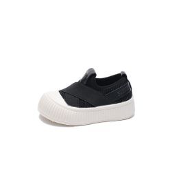 Children's Korean Style Girls' Casual Shoes Street Shooting Sports (Option: Black-Size 23)